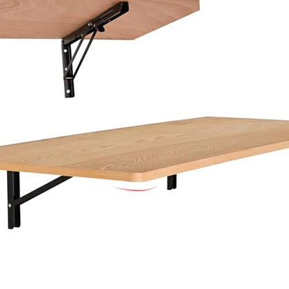 Wall Mounted Laundry Folding Table, Fold Down Table Wall Mount Desk, Collapsible Foldable Floating Workbench for Workshop, Garage, Home, Office, Bar, Kitchen & Dining Room