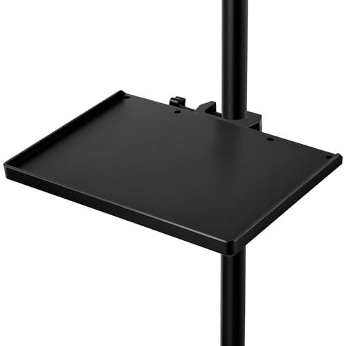 Mic Stand Tray Clamp On Shelf Lash Tray Holder Microphone Stand Trays Pole Mount Shelf Tripod Trays Desk Holders Mic Stands Accessories With 9.44" X 6.88" For Stage, Music Sheet, Live Streaming