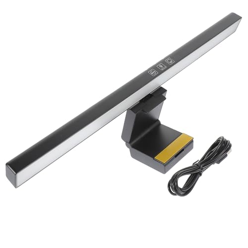 DOITOOL Adjustable Dimmable Computer Monitor Lamp Bar with Blue Light Filter, USB Powered Screen Light Bar for Eye Protection, Touch Control Desk Lamp for Home Office Use