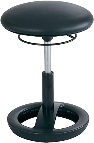 Safco Twixt Active Movement Seating Chair, Ergonomic Support, Adjustable Height, Black Vinyl - color: Black Vinyl, style: Desk Height