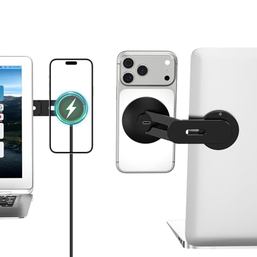 CloudValley Magnetic Laptop Phone Holder, 15W Fast Wireless Charger