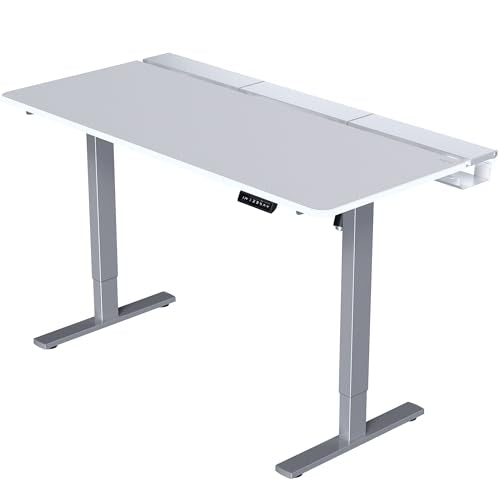 VIVO White 60 x 30 in Standing Desk, DESK-KIT-1G6-P3W - color: White Top / Gray Frame, size: 60 x 30