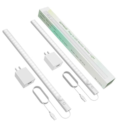 USB Plug-in Motion Sensor Light, ON/Night/Day Modes, Bright&Dimmable - color: Cool White, size: 2 * 1-Bar