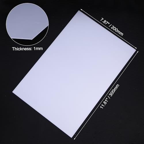 4 Pieces 11.8" x 7.8" x 0.04" LED Light Diffuser Board Sheets, to Soften, Diffuse, Reduce Harsh Glare from Ceiling Drop Lights, Flat Panel Lights, Spotlights for Office, Classroom, Warehouse - size: 11.8" x 7.8" x 0.04"