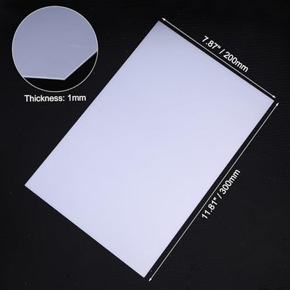 4 Pieces 11.8" x 7.8" x 0.04" LED Light Diffuser Board Sheets, to Soften, Diffuse, Reduce Harsh Glare from Ceiling Drop Lights, Flat Panel Lights, Spotlights for Office, Classroom, Warehouse - size: 11.8" x 7.8" x 0.04"