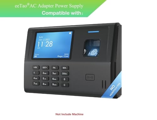 5V Adapter for ANVIZ CX3 Time Clocks for Employees Small Business Fingerprint Biometric Clock in and Out Machine DC5V 1A Replacement Power Supply Charger