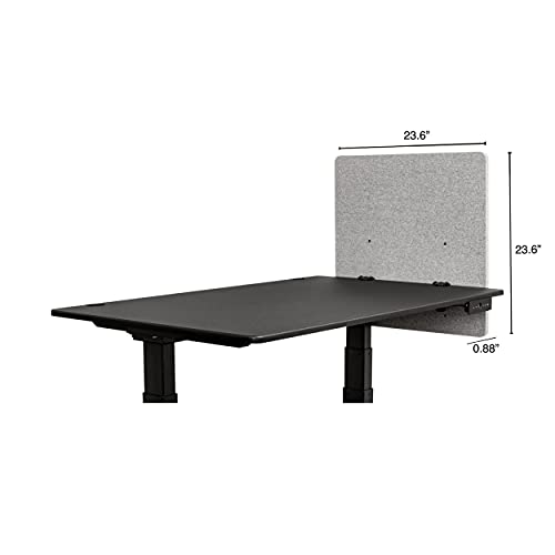 Stand Up Desk Store ReFocus Clamp-on Acoustic Desk Divider Privacy Panel that Reduces Noise and Visual Distractions (Cool Gray, 23.6" x 23.6") - color: Cool Gray, size: 24" X 24"