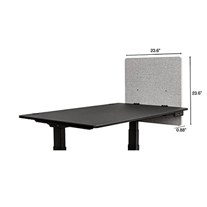 Stand Up Desk Store ReFocus Clamp-on Acoustic Desk Divider Privacy Panel that Reduces Noise and Visual Distractions (Cool Gray, 23.6" x 23.6") - color: Cool Gray, size: 24" X 24"