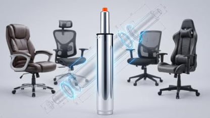 Office Chair Gas Lift Cylinder Replacement Kit, Class 4 Heavy Duty SGS Certified, 2” Chrome Gas Cylinder, Universal Fit for Office & Gaming Chairs