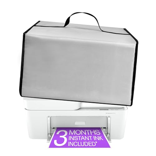 Waterproof Dust Cover for HP DeskJet 4255e/ DeskJet 4155e Printers | Anti-Static Waterproof Printer Covers,Universal Case Protector for Printers(Cover Only) - color: Silver