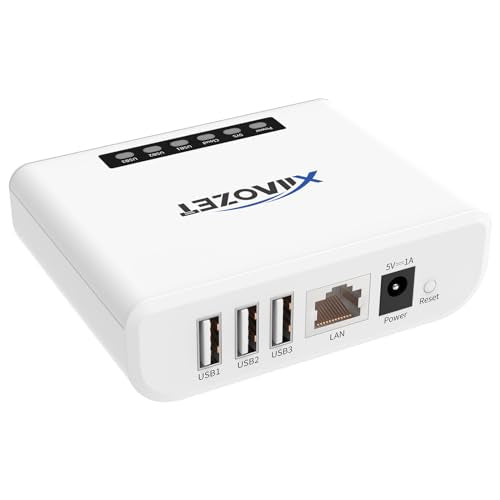 Wireless Print Server to Share 3 USB Printers Over Local Network - size: 3 USB Port