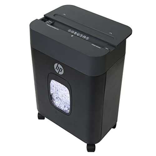 HP - Micro Cut Paper Shredder, 8-Sheet with Slide Top for Home Office - size: 8 Sheet