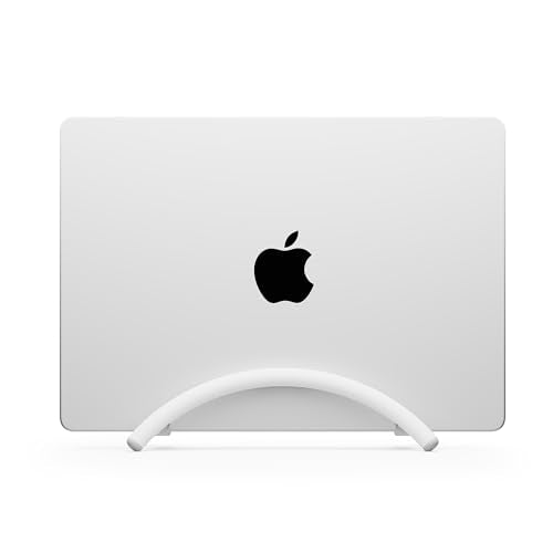 Twelve South BookArc Flex Vertical MacBook Stand Space-Saving, Adjustable Laptop Holder, Single Slot Dock, Non-Slip, Upright Storage, White - color: White, size: BookArc Flex, style: BookArc Flex