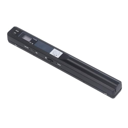 Focket Portable Document Scanner, 900 Dpi Handheld Photo Scanner Compact Lightweight with 32GB SD Card Storage for Home Office Business Travel (Black) - color: Black
