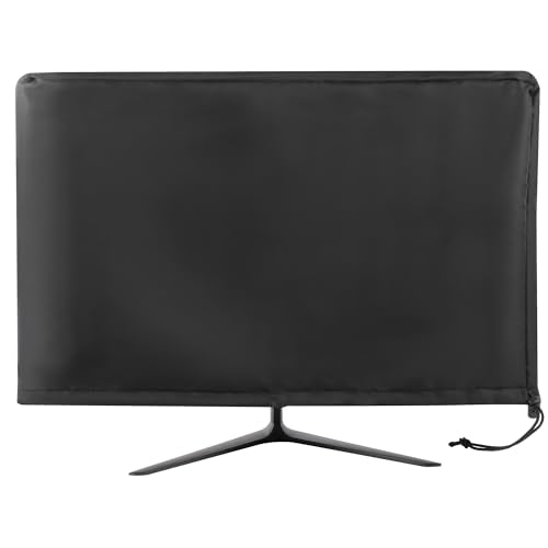 Monitor Dust Cover Heavy Duty Anti-tear Full Body Protective Case Universal for 38-40" Computer LED LCD Screen Wih Adjustable Bottom Tight Rope Black -39Wx18Hx3.5D in - size: 38"-40" in