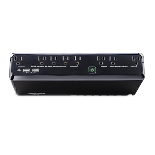 CyberPower SL700U Standby UPS Battery Backup and Surge Protector | Surge Protector, 700VA/370W, 8 Outlets, Slim Profile, UL Certified - size: 700VA, style: Slim