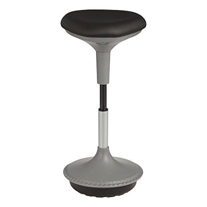 Learniture Adjustable Height Active Learning Stool for Office Desks and Classrooms, Foam-Padded Backless Wobble Stool with Rocking Motion, Black - color: Black