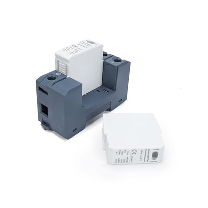 DC Surge Protector, 40KA 1000VDC Voltage Surge Protective Device Protection Device DIN Rail Mount Lighting Protection (BSP9-C40PV 2P 40KA 1000V)