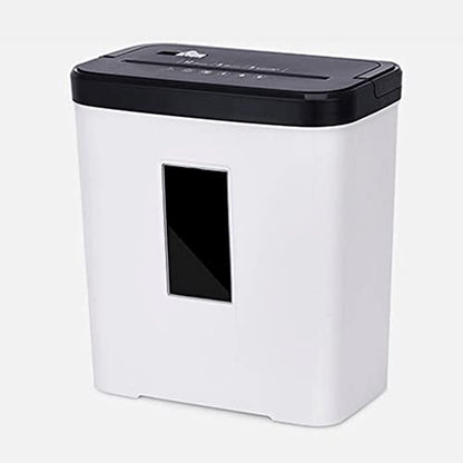 Commercial Security Shredder P4, 5 Sheet Home Shredder Shred Credit Card/Staples, Small Office Shredder Machine With 12L Wastebasket, Crosscut Paper Shredder With Overheating Protection (White 35*32
