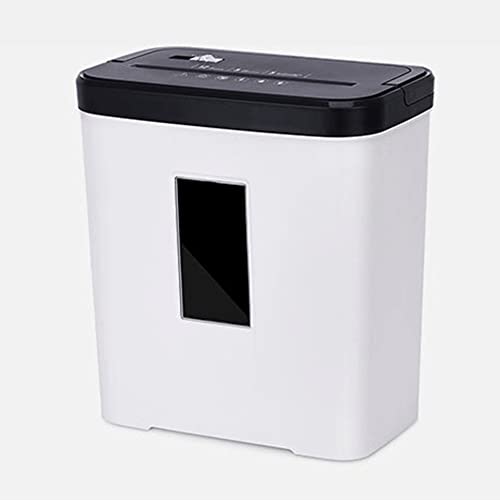 Commercial Security Shredder P4, 5 Sheet Home Shredder Shred Credit Card/Staples, Small Office Shredder Machine With 12L Wastebasket, Crosscut Paper Shredder With Overheating Protection (White 35*32