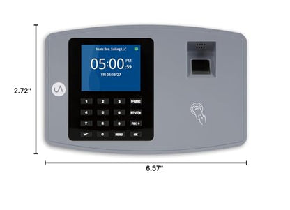 uAttend JL2500 Biometric Fingerprint Time Clock System for Small Business with WiFi and Cloud-Based Employee Timecards