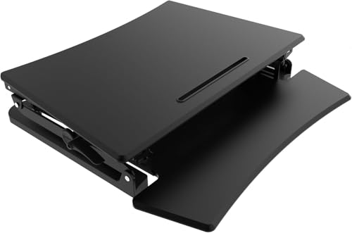 LIVEVIE Adjustable Desk Stand, Sit to Stand Workstation, Ergonomic Height Adjustable Converter, Compact & Sturdy for Home & Office, 35x22 Inches, Black