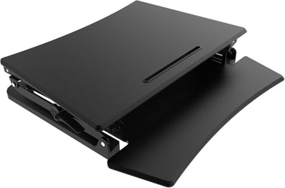 LIVEVIE Adjustable Desk Stand, Sit to Stand Workstation, Ergonomic Height Adjustable Converter, Compact & Sturdy for Home & Office, 35x22 Inches, Black