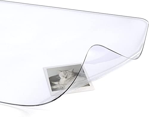 Oterri Clear Writing Desk Pad, 16’’x24” Heat Resistant Waterproof PVC Round Edge Durable Desk Protect Mat, Anti-Static Writing Mat Table Protector - size: 16" x 24"