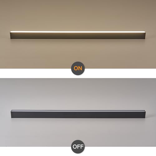 Black ceiling light LED, used for living room, bedroom, hallway, kitchen, - size: 39.4IN