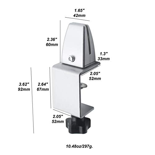 Sneeze Guard Support Clamp Partition Aluminum Adjustable Partition Support Acrylic Desk Divider Shield Privacy Panel Clamp For Clear Shield - color: Free-base