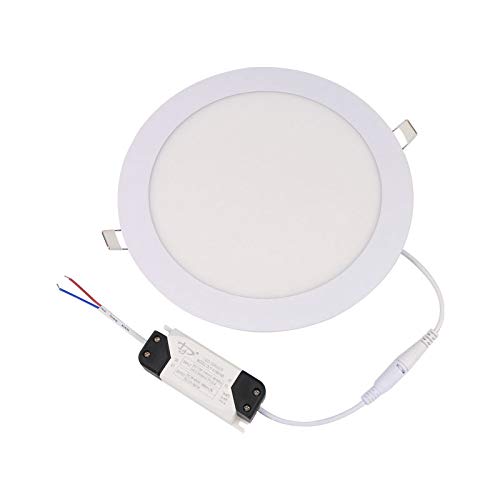 BSOD LED Panel Light 3W 4W 6W 9W 12W 15W 18W 24W Flat Lamp Round Ultra-Thin Recessed Ceiling Light Downlight Fixture Kit (Warm White, 15W) - color: Warm White, size: 15W