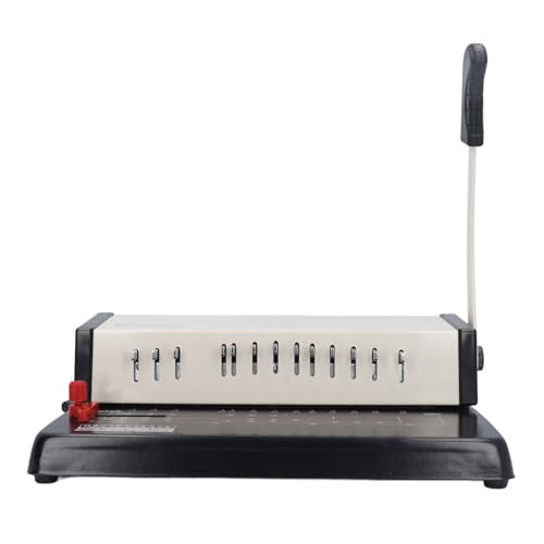 Book Binding Machine Manual Comb Binder with 13 Round Holes Multifunctional Wire Binder for A4 A5 A6 Paper Home Office Use Hardware Plastic
