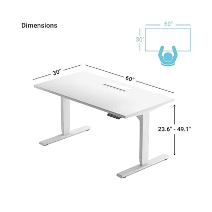 Progressive Desk 60"x30" Height Adjustable Stand Up Electric Standing Desk