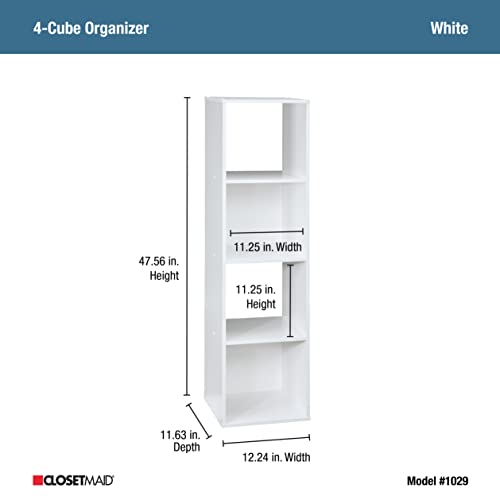 Closetmaid 4 Cube Stackable Storage, White - color: White, size: 4-Cube