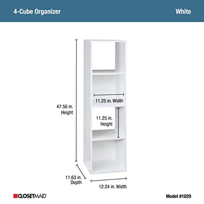 Closetmaid 4 Cube Stackable Storage, White - color: White, size: 4-Cube