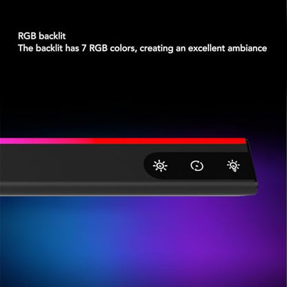 RGB Computer Light Bar, Wireless LED Screen Lamp with Music Sync, 5 Color Temperatures Stepless Dimmable Touch Control Dual Light Source for PC Monitor Desk Lighting