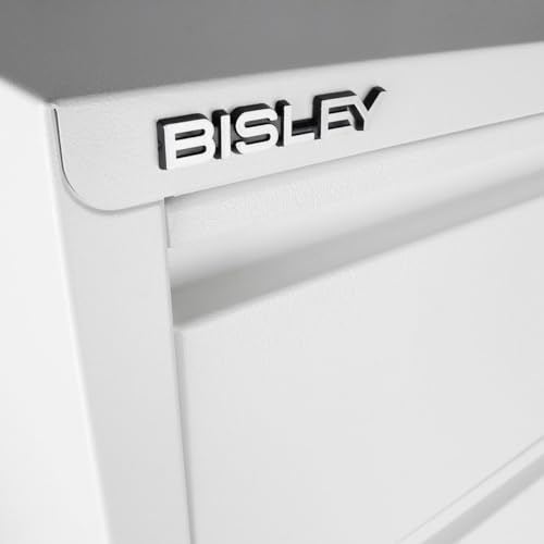 Bisley 3-Drawer Flush Front Vertical File Cabinet - Traffic White - color: Traffic White, size: 3 Drawer
