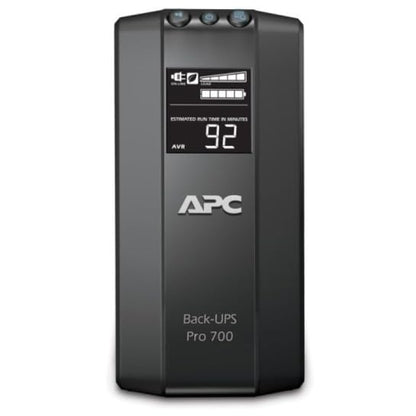 APC 700VA/420W Backup Battery UPS for Computers, Wi-Fi Routers | BR700G | Back-UPS for PCs & home electronics — battery backup, AVR, surge protection, compact design, User Replaceable Battery - size: 700VA