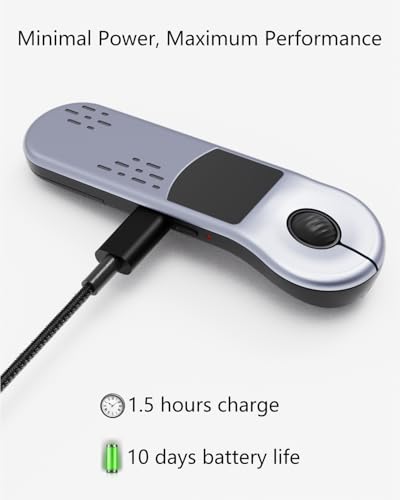 Air Mouse Rechargeable Wireless Presenter with Touchpad for PC/Laptop/iOS/Android, Bluetooth Remote Control for PowerPoint/Keynote/TikTok/Camera/Kindle App (Silver) - color: Silver