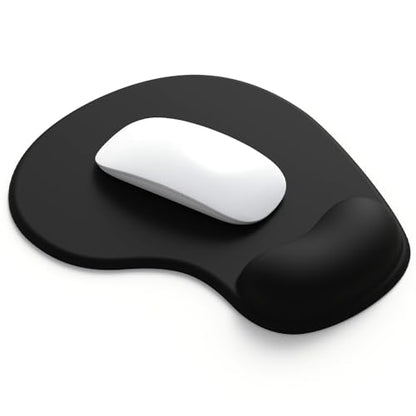 Office Mousepad with Gel Wrist Support - Ergonomic Gaming Desktop Mouse Pad Wrist Rest - Design Gamepad Mat Rubber Base for Laptop Computer -Silicone Non-Slip Special-Textured Surface (03Black) - color: 03Black