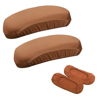Kakalote Office Chair Armrest Covers, 1pair Stretchable Stretch Computer Chair Slipcover Desk Chairs Arm Cover for Office, Desk, Gaming Chairs (Coffee-No Sponge Pad) - color: Coffee