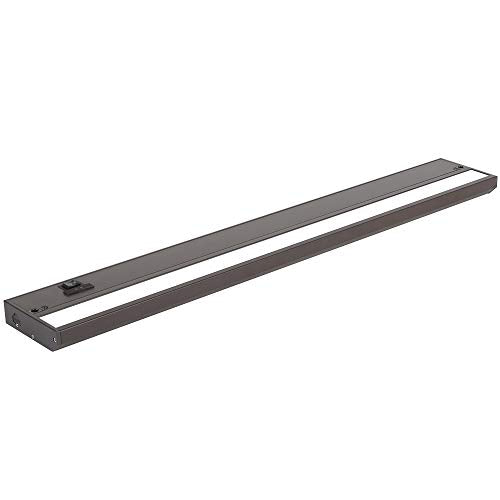 LED Under Cabinet Lighting Hardwired - 24 Inch Bronze | 3CCT, Dimmable, Low-Profile, Linkable Fixture, Plug-In Option & Hi/Low Brightness Control - color: Bronze, size: 24 Inch