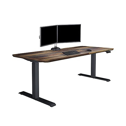Vari Classic Electric Standing Desk – 72x30 – Reclaimed Wood/Slate - color: Reclaimed Wood / Slate Legs, size: 72 in x 30 in