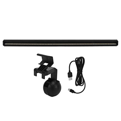 Monitor Light Bar Touch Control 3 Light Modes Dimmable USB Powered LED Computer Monitor Screen Lamp for Office Home with Adjustable Clamp Base and Asymmetric Optics