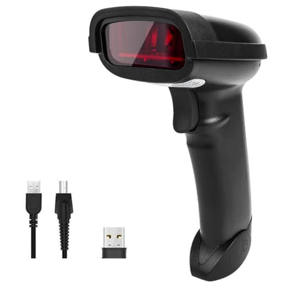 NETUM Wireless Barcode Scanner, Handheld 1D Laser Barcode Reader - color: NT-1698W