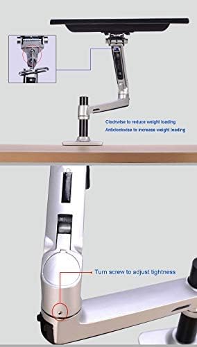 XSJ8013C Aluminum Alloy Ultra Long Arm LED LCD Monitor Holder Table Clamping Full Motion Monitor Mount Support (Black) - color: Black
