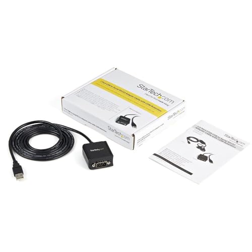 StarTech 6ft 1-Port FTDI USB to Serial RS232 Adapter, TAA (ICUSB2321F) - size: 6ft