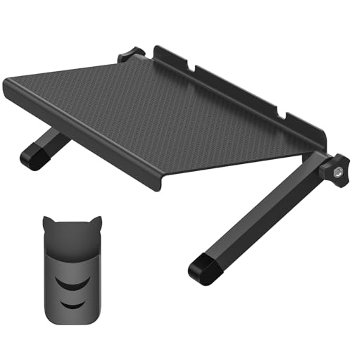 13 Inch Wide Platform TV Top Shelf for Cable Box, Adjustable Shelf for Top of TV with Remote Holder & Anti-Slip Legs, Flat Screen TV Top Shelf for Streaming Devices, Router, Media Box, Game Console