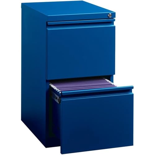 Hirsh Industries 20" Deep 2 Drawer Mobile File Cabinet File in Blue - color: Blue