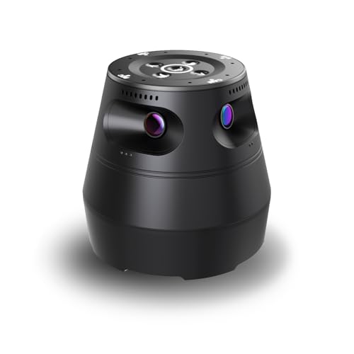 360 Conference Camera, Immersive Video Conference Experience, Both Overall and Speakers’ Close-up View, Conference Room Webcam 1080P for Small/Mid-Size Rooms, Micro SD Slot Equipped